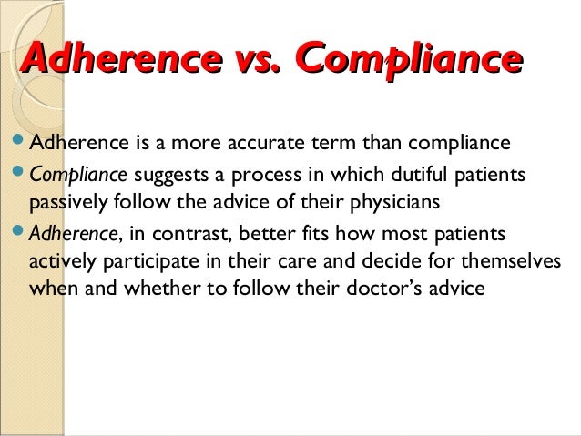 patient compliance
