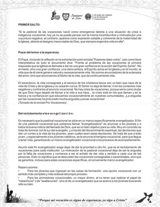 2. El salto de calidad en la pastoral vocacional | PDF