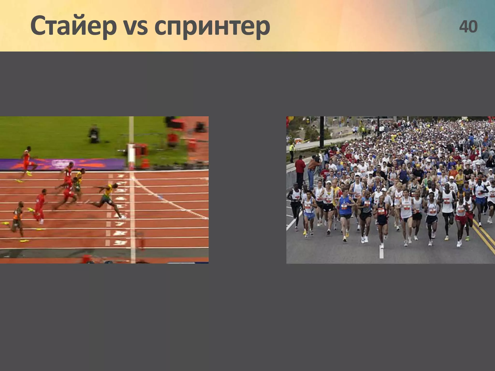 Стайер vs спринтер 40 
 