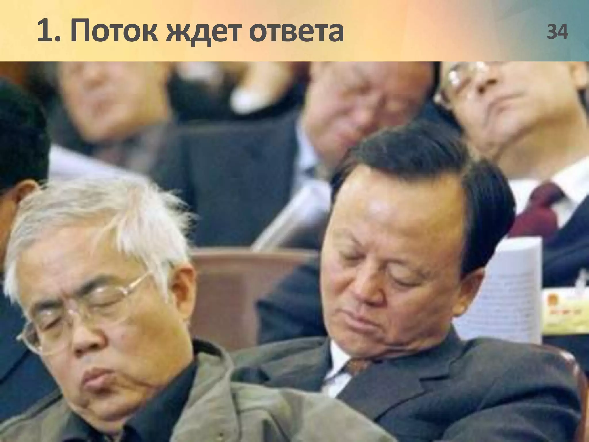 1. Поток ждет ответа 34 
 