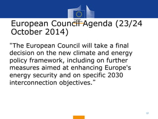 The energy policy of the European Union, targets 2030 - Andreas ...
