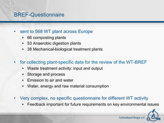 Review of the reference documents on best available technique (BREF ...
