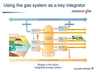 Using the gas system as a key integrator 
Biogas in the future 
integrated energy system 
 