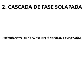 2. CASCADA DE FASE SOLAPADA 
INTEGRANTES: ANDREA ESPINEL Y CRISTIAN LANDAZABAL 
 