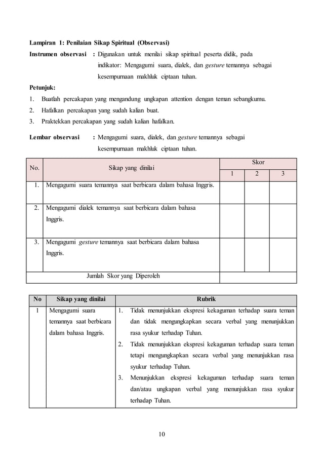 RPP Bahasa Inggris kelas 8 Kurikulum 2013 (terbaru) chapter 3