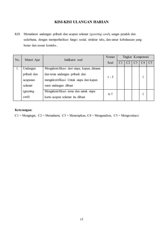 RPP Bahasa Inggris kelas 8 Kurikulum 2013 (terbaru) chapter 4