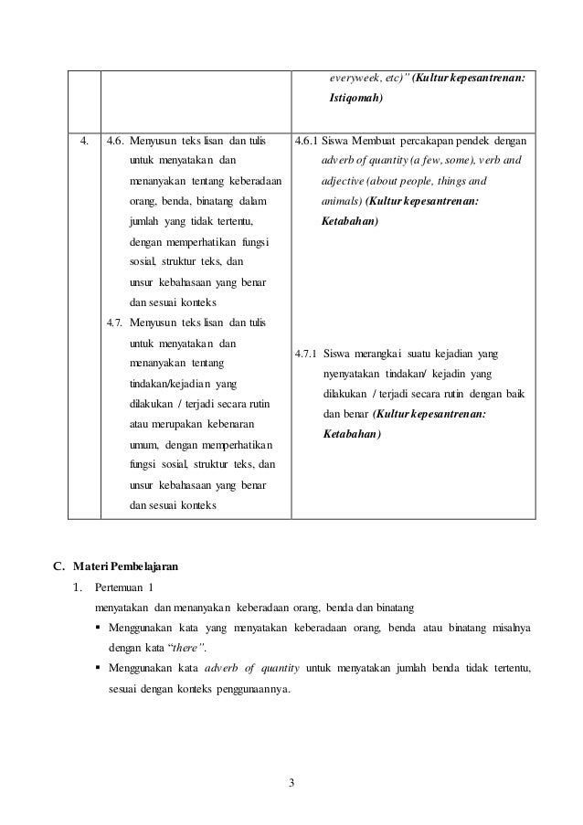 RPP Bahasa Inggris kelas 8 Kurikulum 2013 (terbaru) chapter 5