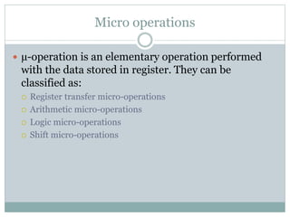 Register transfer and micro operation | PPTX