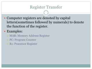 Register transfer and micro operation | PPTX