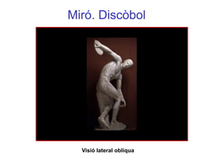 Miró. Discòbol 
Visió lateral oblíqua  