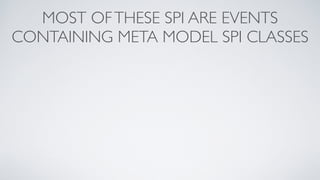 MOST OF THESE SPI ARE EVENTS 
CONTAINING META MODEL SPI CLASSES 
 
