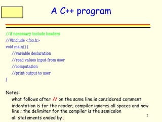 2.overview of c++ ________lecture2 | PPT | Programming Languages ...