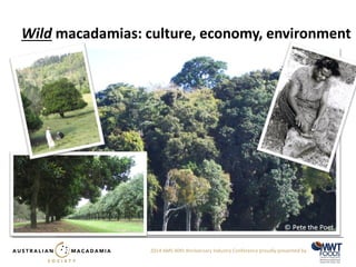 2014 AMS 40th Anniversary Industry Conference proudly presented by 
Wild macadamias: culture, economy, environment 
 