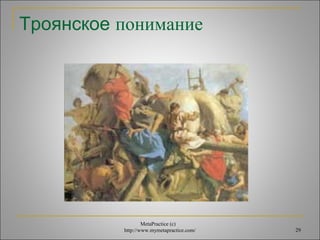 Троянское понимание 
MetaPractice (с) 
http://www.mymetapractice.com/ 29 
 