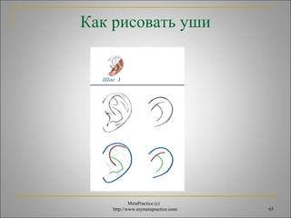 Как рисовать уши 
MetaPractice (с) 
http://www.mymetapractice.com/ 65 
 