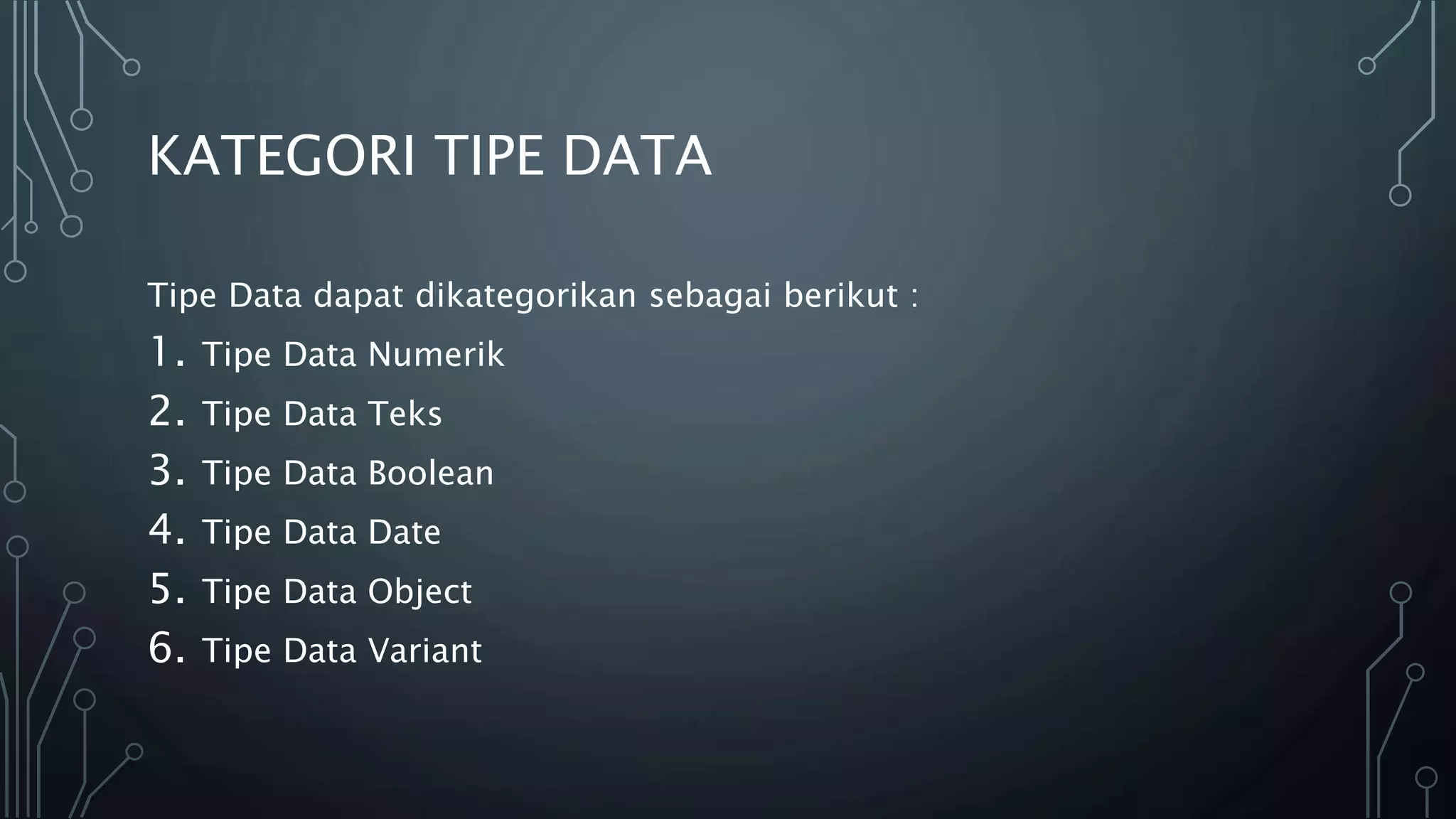 Variabel, Tipe Data dan Operator - Pemrograman I | PPT