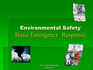 Environmental Safety 
Basic Emergency Response 
2.01 Understand safety 
procedures 
1 
 