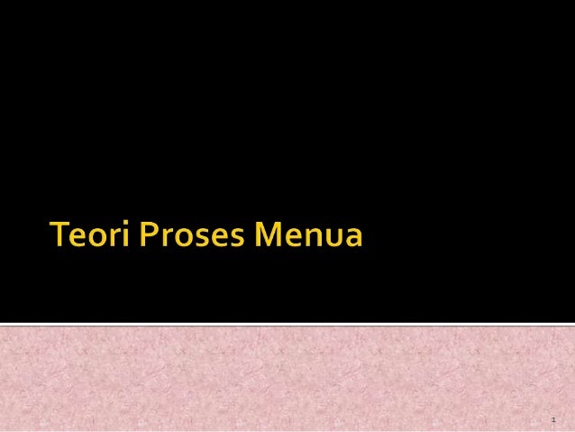 Teori Proses Menua Teori Proses Menua