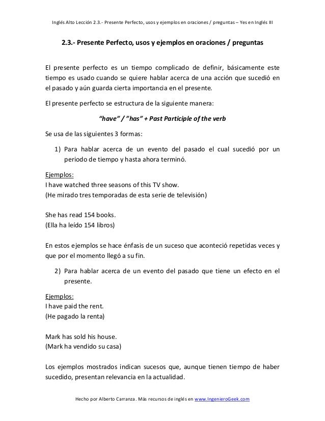 preguntas de informacion en presente perfecto 2 3 presente perfecto usos y ejemplos en oraciones y preguntas de informacion en presente perfecto 2 3 presente perfecto usos y ejemplos en oraciones y