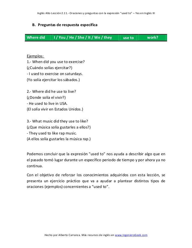 preguntas con i would 2 11 oraciones y preguntas con la expresi 243 n used to preguntas con i would 2 11 oraciones y preguntas con la expresi 243 n used to