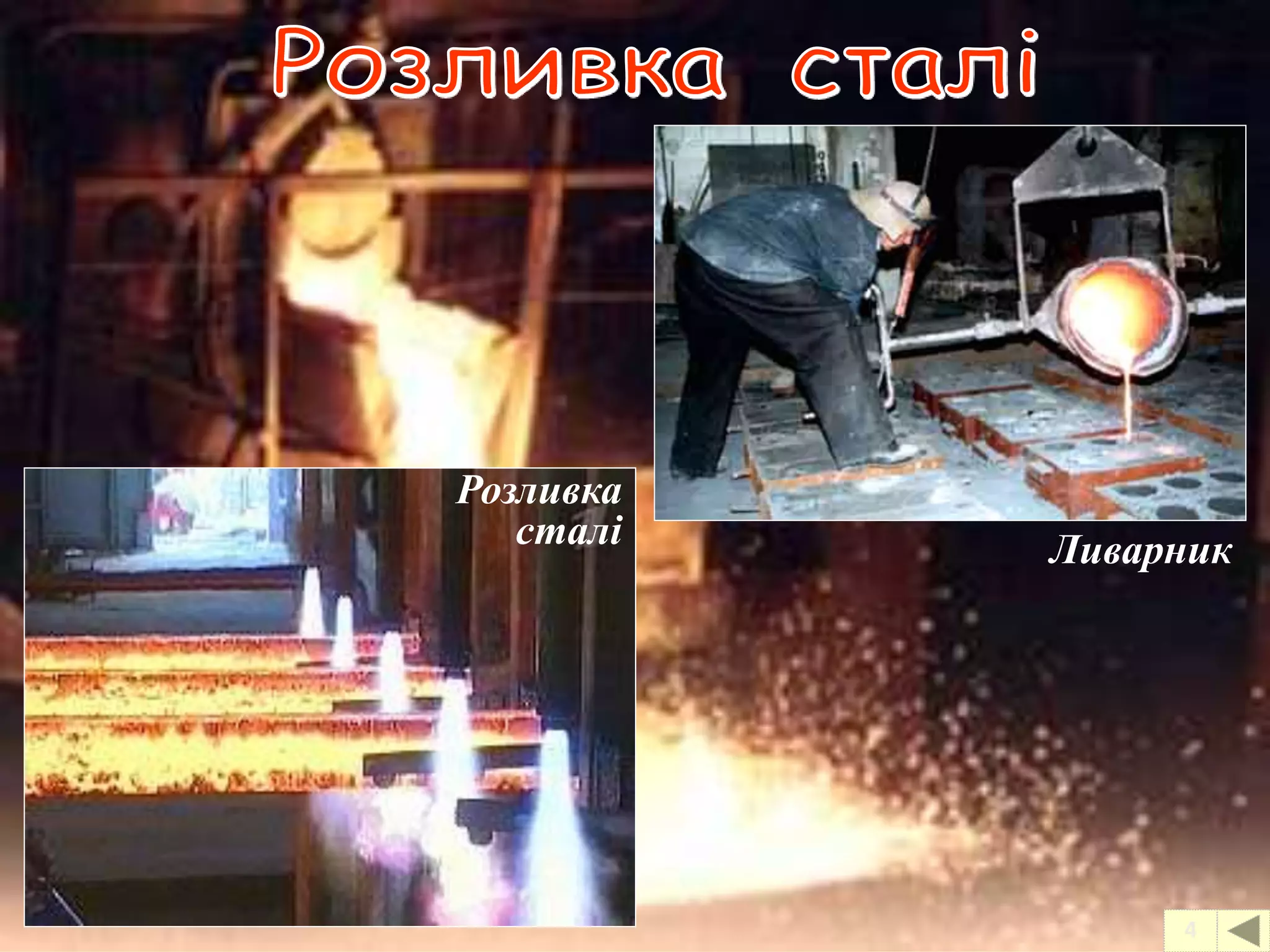 Ливарник 
Розливка 
сталі 
4 
 