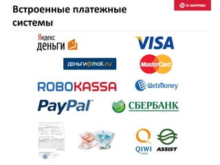 Встроенные платежные 
системы 
 