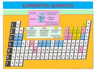 ELEMENTOS QUÍMICOS 
 