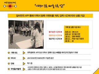 알바천국 마케터 6기 2차 팀미션 알바천국 APP은 하면서 하게 해준다