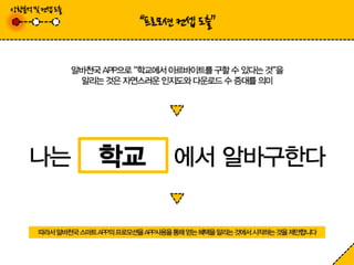 알바천국 마케터 6기 2차 팀미션 알바천국 APP은 하면서 하게 해준다