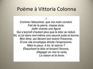 Poème à Vittoria Colonna
 