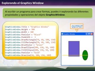 Graphics Window Color Names Small Basic Ventana Gráfica - Small Basic | PPTX