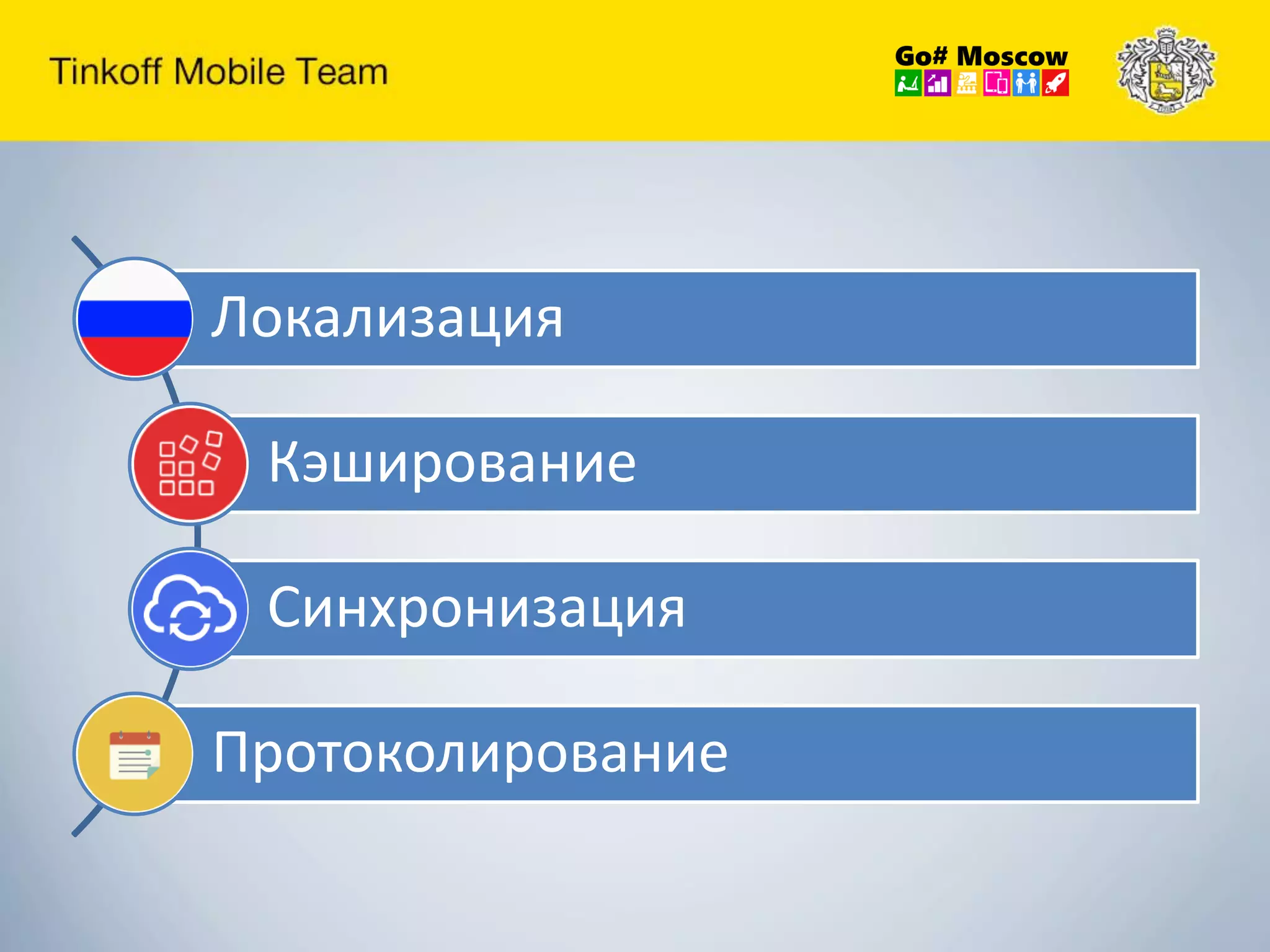 Локализация
Кэширование
Синхронизация
Протоколирование
 