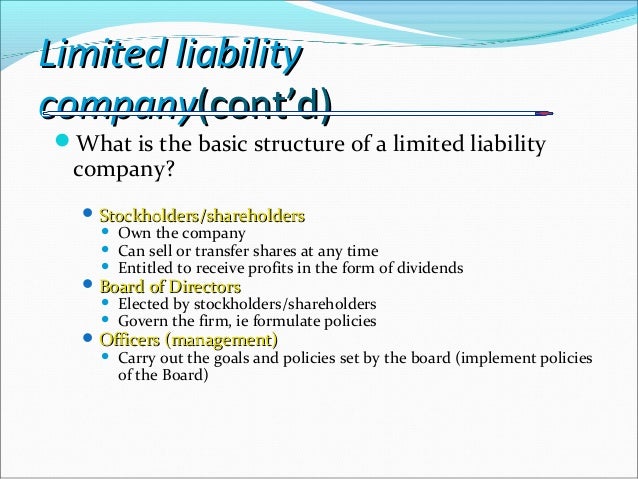 forms of business ownership