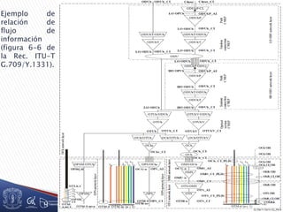 Ejemplo de
relación de
flujo de
información
(figura 6-6 de
la Rec. ITU-T
G.709/Y.1331).
 