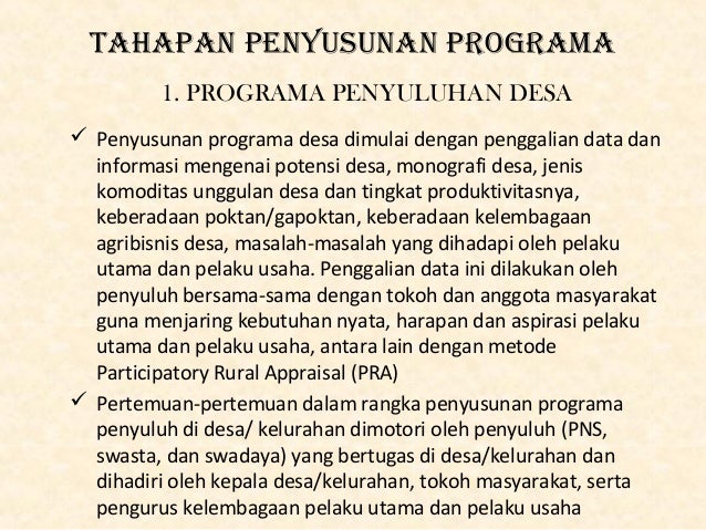 Contoh Program Penyuluhan Pertanian Adalah