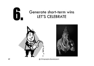 G hGenerate short-term wins
LET’S CELEBRATES C
@ Chiraprapha Akaraboworn57
 