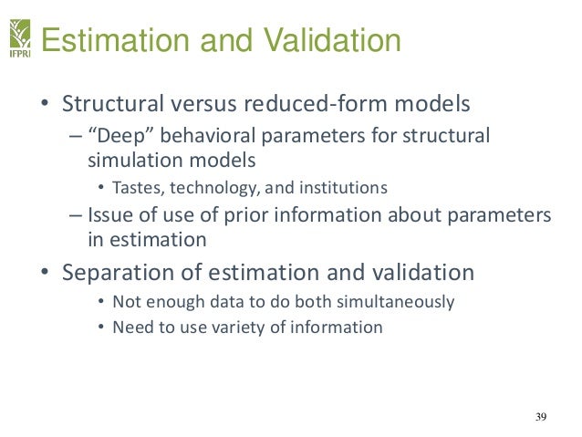 core training presentations 2 models and model history structural vs reduced form
