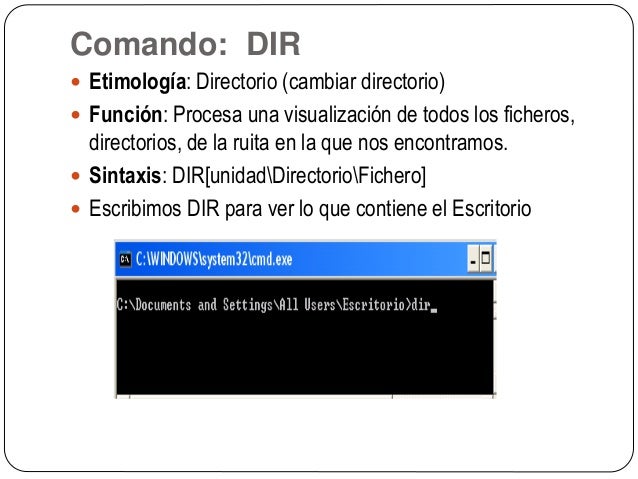 Resultado de imagen para DIR COMANDO Q