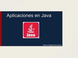 Aplicaciones en Java
Ramiro Estigarribia Canese
 