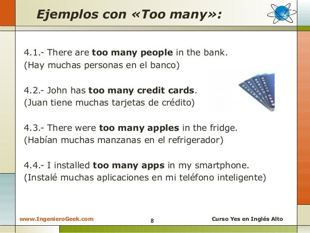 2.7 - Como usar “too / not enough” y “too many / too much”