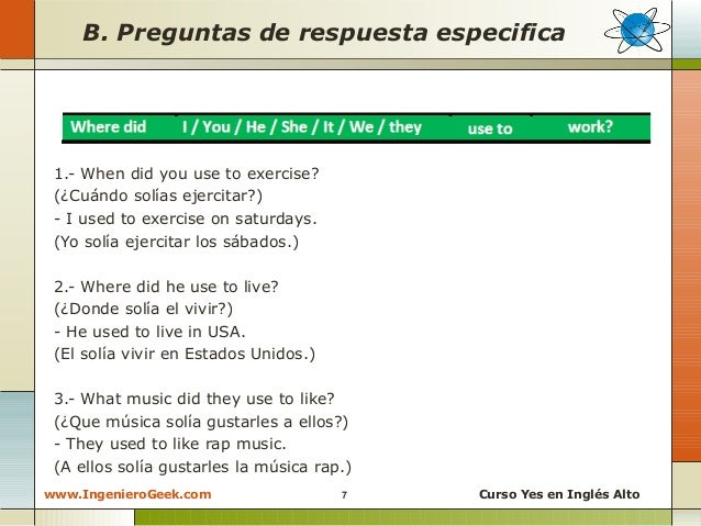 preguntas y respuestas used to 2 11 oraciones y preguntas con la expresi 243 n used to preguntas y respuestas used to 2 11 oraciones y preguntas con la expresi 243 n used to