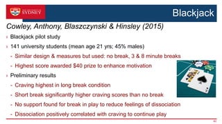 Dr. Alex Blaszczynski: Breaks in Play - An Irresponsible Strategy?