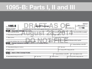 1095-B: Parts I, II and III
 