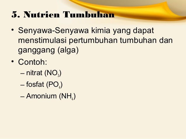 Contoh Polutan Air Yang Dapat Menstimulasi Pertumbuhan