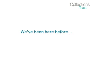 We’ve been here before…
 