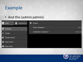 Example
• And this (admin;admin):
 