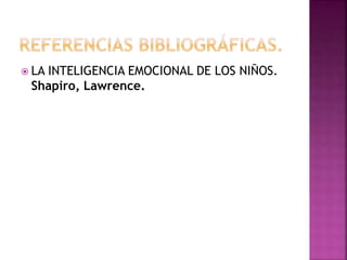  LA INTELIGENCIA EMOCIONAL DE LOS NIÑOS.
Shapiro, Lawrence.
 