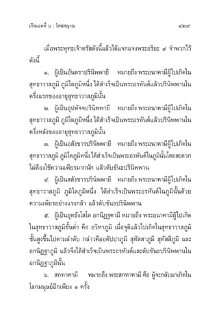 ª√‘®‡©∑∑’Ë ˆ : ‚ Ã ≠“≥ 429
‡¡◊ËÕæ√–æÿ∑∏‡®â“µ√— ¥—ßπ’È·≈â«‰¥â·®°·®ßæ√–Õ√‘¬– ˘ ®”æ«°‰«â
¥—ßπ’È
Ò. ºŸâ‡ªìπÕ—πµ√“ª√‘π‘ææ“¬’ À¡“¬∂÷ßæ√–Õπ“§“¡’ºŸâ‰ª‡°‘¥„π
 ÿ∑∏“«“ ¿Ÿ¡‘ ¿Ÿ¡‘„¥¿Ÿ¡‘Àπ÷Ëß ‰¥â ”‡√Á®‡ªìπæ√–Õ√À—πµå·≈â«ª√‘π‘ææ“π„π
§√÷Ëß·√°¢ÕßÕ“¬ÿ ÿ∑∏“«“ ¿Ÿ¡‘π—Èπ
Ú. ºŸâ‡ªìπÕÿªÀ—®®ª√‘π‘ææ“¬’ À¡“¬∂÷ßæ√–Õπ“§“¡’ºŸâ‰ª‡°‘¥„π
 ÿ∑∏“«“ ¿Ÿ¡‘ ¿Ÿ¡‘„¥¿Ÿ¡‘Àπ÷Ëß ‰¥â ”‡√Á®‡ªìπæ√–Õ√À—πµå·≈â«ª√‘π‘ææ“π„π
§√÷ËßÀ≈—ß¢ÕßÕ“¬ÿ ÿ∑∏“«“ ¿Ÿ¡‘π—Èπ
Û. ºŸâ‡ªìπÕ —ß¢“√ª√‘π‘ææ“¬’ À¡“¬∂÷ßæ√–Õπ“§“¡’ºŸâ‰ª‡°‘¥„π
 ÿ∑∏“«“ ¿Ÿ¡‘¿Ÿ¡‘„¥¿Ÿ¡‘Àπ÷Ëß‰¥â ”‡√Á®‡ªìπæ√–Õ√À—πµå„π¿Ÿ¡‘π—Èπ‚¥¬ –¥«°
‰¡àµâÕß„™â§«“¡‡æ’¬√¡“°π—° ·≈â«¥—∫¢—π∏ª√‘π‘ææ“π
Ù. ºŸâ‡ªìπ  —ß¢“√ª√‘π‘ææ“¬’ À¡“¬∂÷ßæ√–Õπ“§“¡’ºŸâ‰ª‡°‘¥„π
 ÿ∑∏“«“ ¿Ÿ¡‘ ¿Ÿ¡‘„¥¿Ÿ¡‘Àπ÷Ëß ‰¥â ”‡√Á®‡ªìπæ√–Õ√À—πµå„π¿Ÿ¡‘π—Èπ¥â«¬
§«“¡‡æ’¬√Õ¬à“ß·√ß°≈â“ ·≈â«¥—∫¢—π∏ª√‘π‘ææ“π
ı. ºŸâ‡ªìπÕÿ∑∏—ß‚ ‚µ Õ°π‘Ø∞§“¡’ À¡“¬∂÷ß æ√–Õπ“§“¡’ºŸâ‰ª‡°‘¥
„π ÿ∑∏“«“ ¿Ÿ¡‘™—ÈπµË” §◊Õ Õ«‘À“¿Ÿ¡‘ ‡¡◊ËÕ®ÿµ‘·≈â«‰ª‡°‘¥„π ÿ∑∏“«“ ¿Ÿ¡‘
™—Èπ Ÿß¢÷Èπ‰ªµ“¡≈”¥—∫ °≈à“«§◊ÕÕµ—ªª“¿Ÿ¡‘  ÿ∑—  “¿Ÿ¡‘  ÿ∑—  ’¿Ÿ¡‘ ·≈–
Õ°π‘Ø∞“¿Ÿ¡‘ ·≈â«®÷ß‰¥â ”‡√Á®‡ªìπæ√–Õ√À—πµå·≈–¥—∫¢—π∏ª√‘π‘ææ“π„π
Õ°π‘Ø∞“¿Ÿ¡‘π—Èπ
ˆ.  °∑“§“¡’ À¡“¬∂÷ßæ√– °∑“§“¡’§◊Õ ºŸâ®–°≈—∫¡“‡°‘¥„π
‚≈°¡πÿ…¬åÕ’°‡æ’¬ß Ò §√—Èß
 