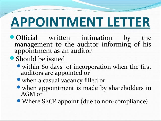 appointment letter of auditor 2 engagement letter appointment letter of auditor 2 engagement letter