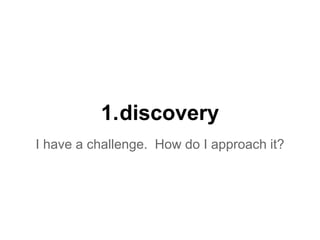 1.discovery
I have a challenge. How do I approach it?
 